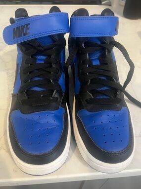 Nike Royal Blue and Black High-Top Sneakers